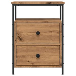 Comodino Rovere Artigianale 44x45x60 cm in Legno Multistrato