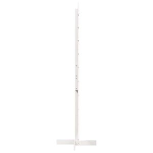 Albero di Natale Decorativo Bianco 180cm Legno Massello di Pino