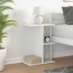 Comodino Bianco 46,5x29x61 cm in Legno Multistrato