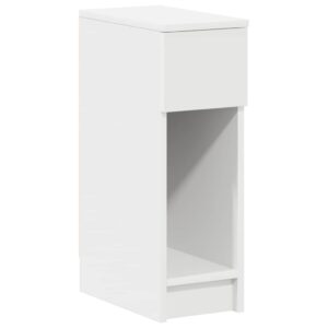 Comodino con Cassetto Bianco 20x36x60 cm