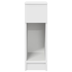 Comodini con Cassetto 2 pz Bianco 20x36x60 cm