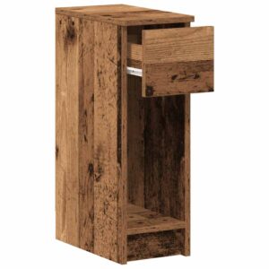 Comodino con Cassetto Legno Antico 20x36x60 cm