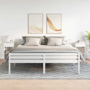 Comodini con Cassetto 2 pz Bianchi 35x34x66,5 cm