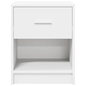 Comodini 2 pz con Cassetto Bianco 40x34x50 cm