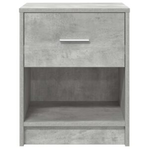 Comodini 2 pz con Cassetto Grigio Cemento 40x34x50 cm