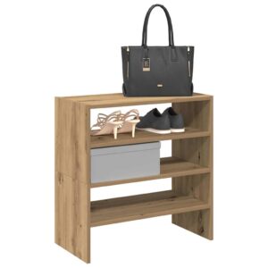 Scarpiere 2 pz Impilabili Rovere Artigianale 60x30x30,5 cm