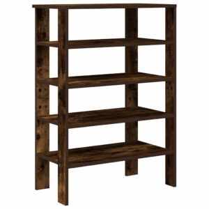 Scarpiera Rovere Fumo 61x32x87,5 cm in Legno Multistrato