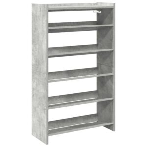 Scarpiera Grigio Cemento 60x25x100 cm in Truciolato