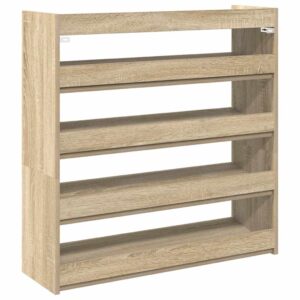 Scarpiera Rovere Sonoma 80x25x81 cm in Legno Multistrato