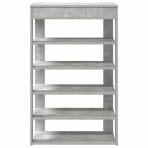 Scarpiera Grigio Cemento 60x30x98 cm in Legno Multistrato
