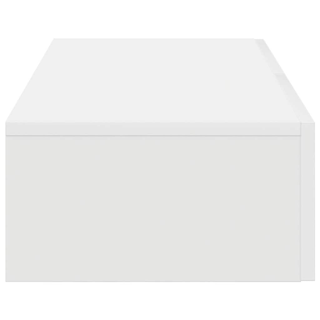 Scaffale a Parete con Cassetti Bianco 80x33x17 cm in Truciolato