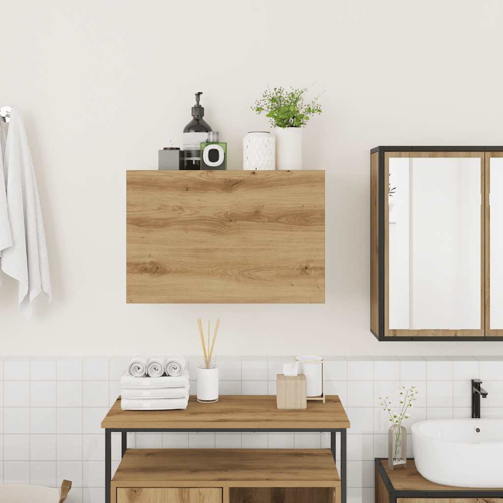 Mobiletto da Bagno Rovere Artigianale 60x25x40 cm Truciolato