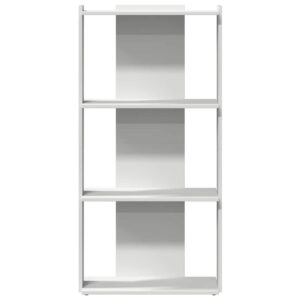 Libreria a 3 Ripiani Bianca 60x30x120 cm in Legno Multistrato