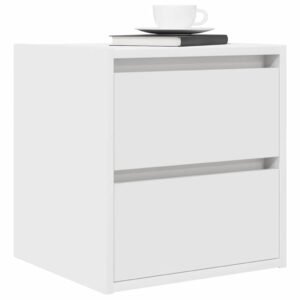 Comodini a Muro 2 pz Bianchi 38x34x40 cm