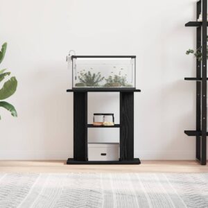 Supporto Acquario 60x30x60 cm Legno Multistrato Rovere Nero