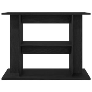 Supporto Acquario 80x35x60 cm Legno Multistrato Rovere Nero