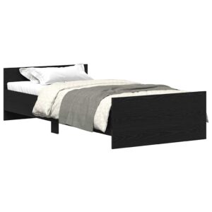 Giroletto senza Materasso Rovere Nero 75x190 cm in Truciolato