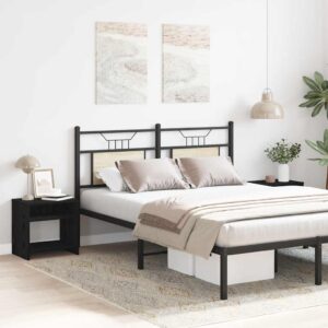 Comodini 2pz Rovere Nero 40x30x40 cm in Legno Multistrato
