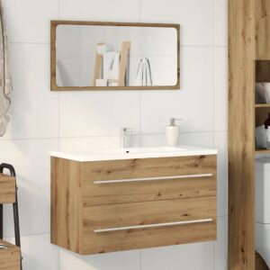 Mobile Lavabo Bagno Artigianale 80x38,5x48 cm Legno Multistrato