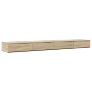 Cassettoni Letto Rovere Sonoma 200x36,5x16,5 cm Legno Ingegnerizzato