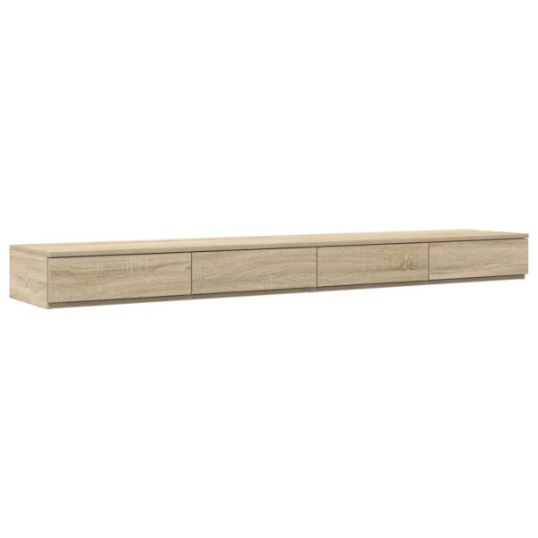 Cassettoni Letto Rovere Sonoma 200x36,5x16,5 cm Legno Ingegnerizzato