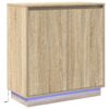 Mobile TV con LED in Rovere Sonoma - 71 x 34.5 x 75 cm - Realizzato in Legno Ingegnerizzato
