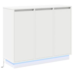 Sideboard con LED Bianco 90x32x75 cm in legno ingegnerizzato