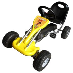 Go Kart Cavalcabile a Pedali Giallo