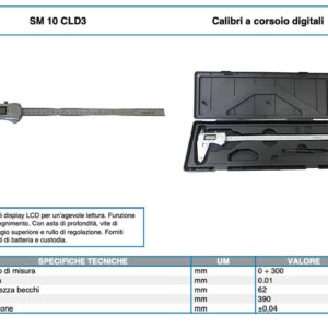 Calibro a corsoio digitale 0 - 150-300 mm cassa metallo IP67 custodia