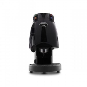 Macchina da Caffè Frog - Potenza 650 Watt, Voltaggio 220 / 120 V, Cialde 44 mm. - Termoblocco in alluminio, Sistema di decalcificazione rapido brevettato, Alloggio bottiglia d'acqua, Altezza 40 cm, Larghezza 22 cm, Profondità 32 cm - Colore Nero