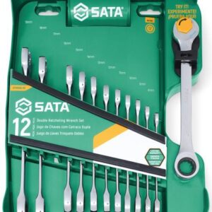 Set chiavi metriche a doppio cricchetto 12 pz