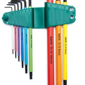Set chiavi a brugola ball-end colorate 9 pz