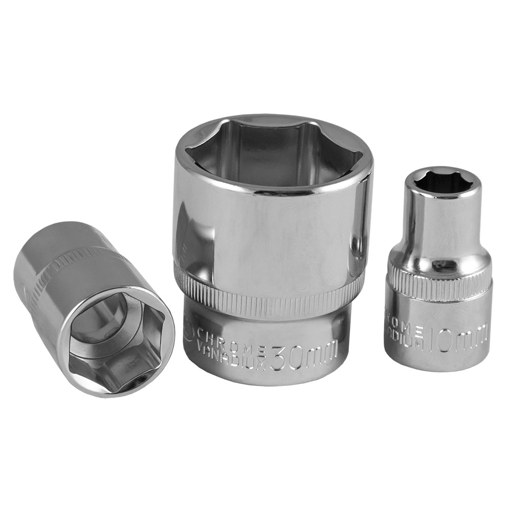 1/2" BUSSOLE HEX MINI DI 19MM CROMATA