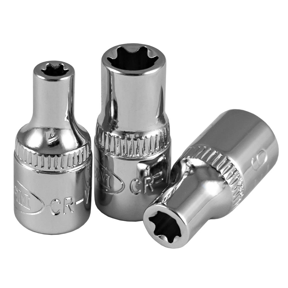 1/4" BUSSOLE TORX E4, CROMATO
