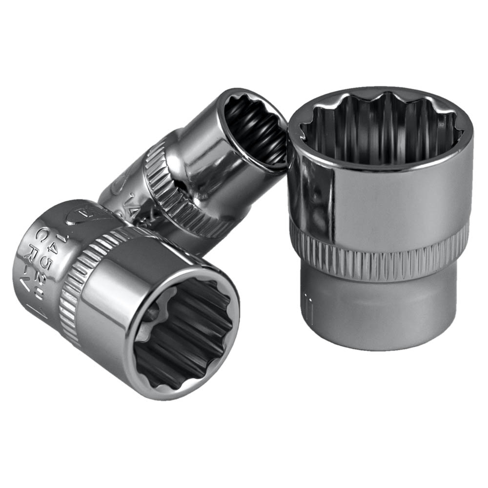 BUSSOLE POLIGONALI 3/8" , 19MM, CROMATA