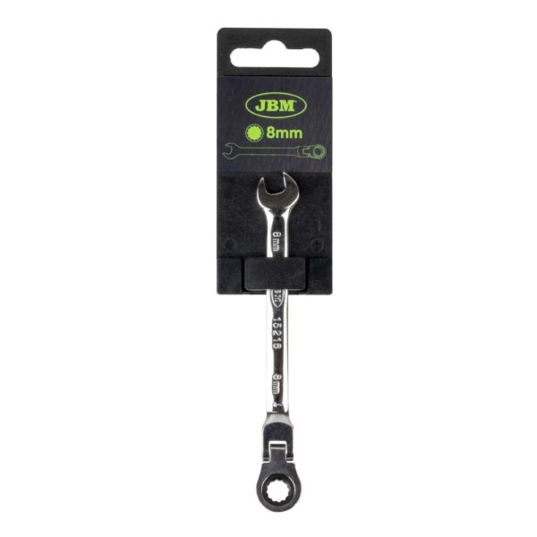 CHIAVE COMBINATA CON TESTA FLESSIBILE 8 MM - CON RIVESTIMENTO A SPECCHIO