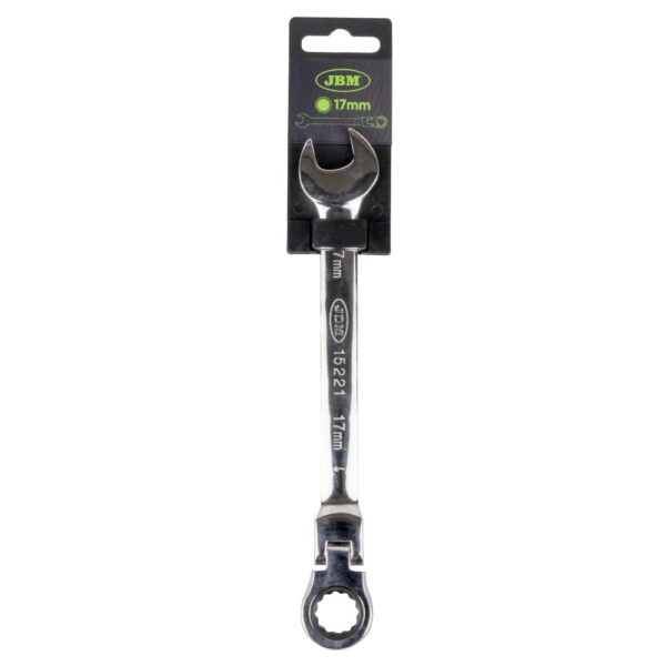 CHIAVE COMBINATA CON TESTA FLESSIBILE 17 MM - CON RIVESTIMENTO A SPECCHIO