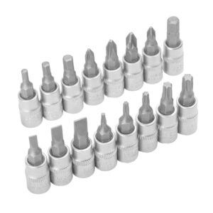 SCATOLA DI BUSSOLE PUNTA DI 1/4" (16 PEZZI)