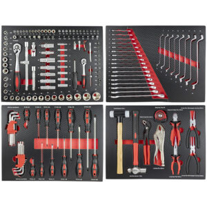 SET DI 4 MODULI IN CARBONIO EVA PER STRUMENTI - ROSSO