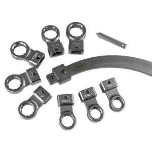 KIT DI CHIAVI CURVE PER ESTRAZIONE DELLA CINGHIA TESTA INTERCAMBIABILE