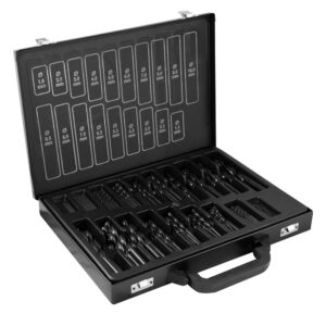 SET DI PUNTE AD ELICA HSS 4241, 1-10 MM, NERO
