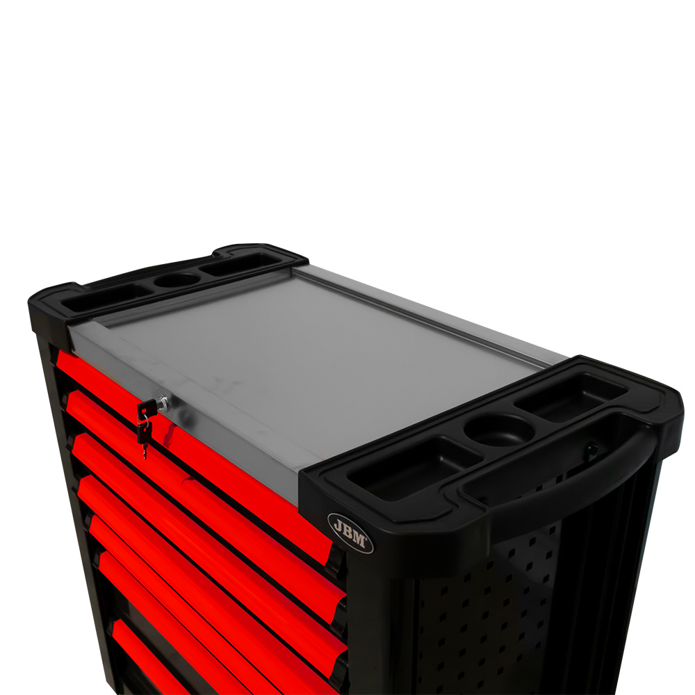 CARRELLO PORTA-UTENSILI XL CON 7 CASSETTI ROSSO