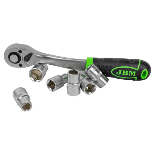 CRICCHETTO 72 DENTI CON BUSSOLE ESAGONALE 1/2”
