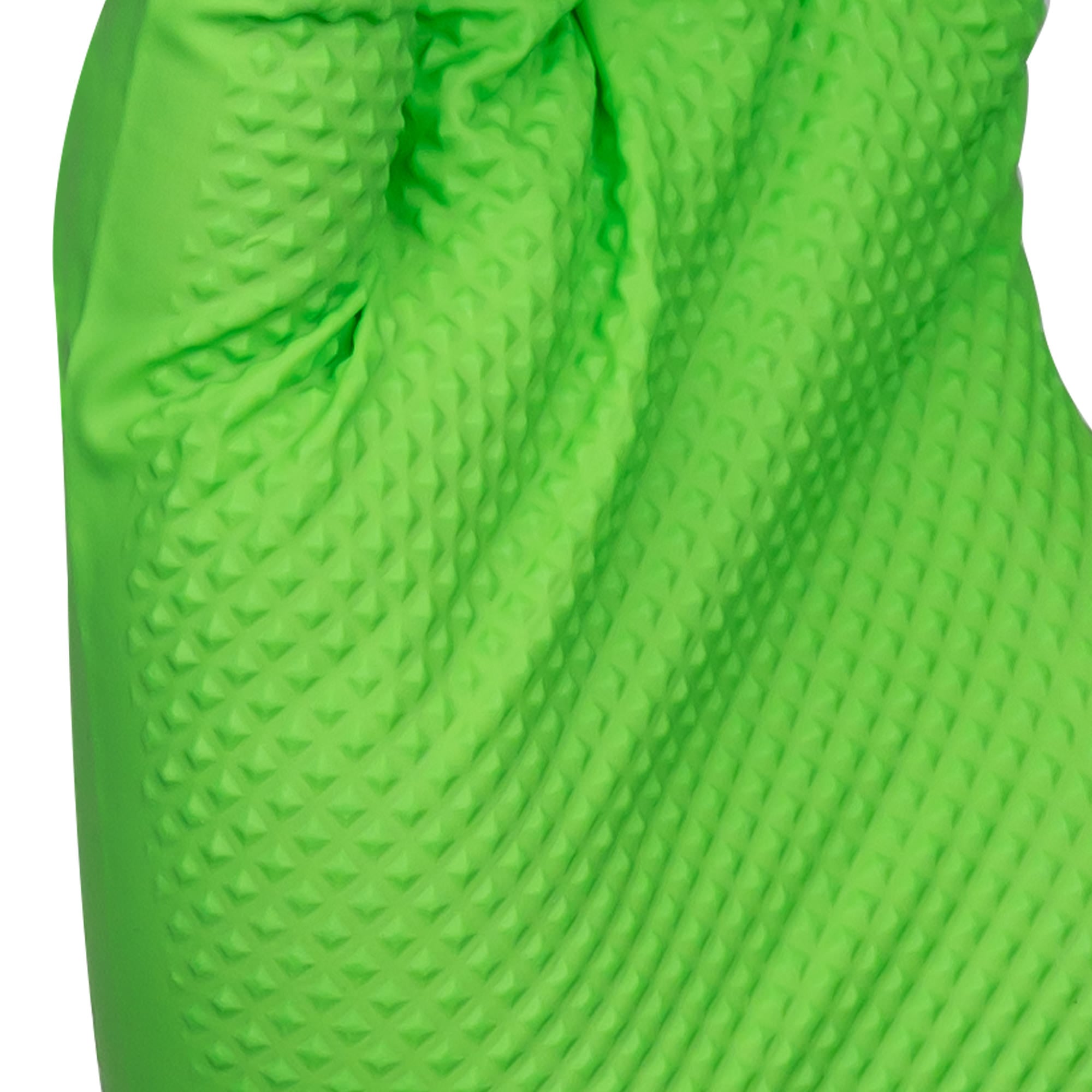 GUANTI MONOUSO IN NITRILE VERDE T:M 7,0MIL (100 PZ.) STRUTTURA A DIAMANTE