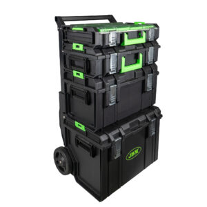 CARRELLO MODULARE CON 4 CASSETTE IMPILABILI