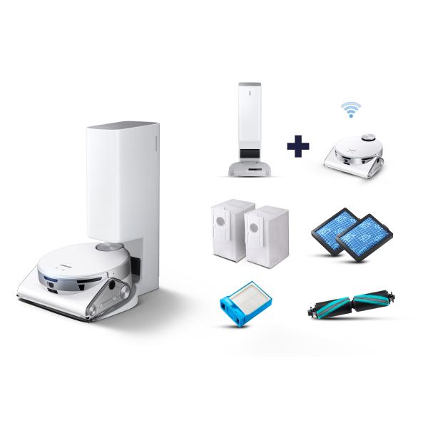 VR50T95735W /WA Robot Aspirapolvere Jet Bot AI con Clean Station Senza Sacchetto Capacità 0.2 Litri Colore Bianco /Argento