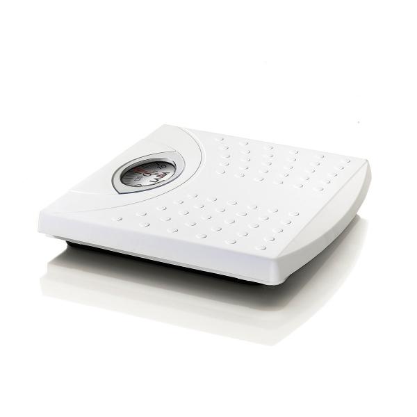 Pesapersone Meccanica PS2015 con Portata 125 Kg Corpo in Acciaio Tappeto Anti-Scivolo Colore Bianco