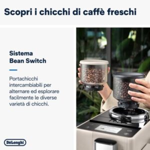 Macchina da Caffè Espresso Automatica Rivelia Serbatoio 1.4 Lt. Potenza 1450 Watt Colore Beige