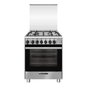 Cucina Elertrica SA664MI6 4 Fuochi a Gas Forno Elettrico Multifunzione Termoventilato Classe A Dimensioni 60 x 60 cm Colore Nero Acciaio Inox Serie Specialista