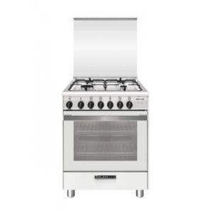 Cucina SA664MWH6 con 4 Zone Cottura a Gas Forno Elettrico Capacità 67 L Classe A Colore Accaio Inox